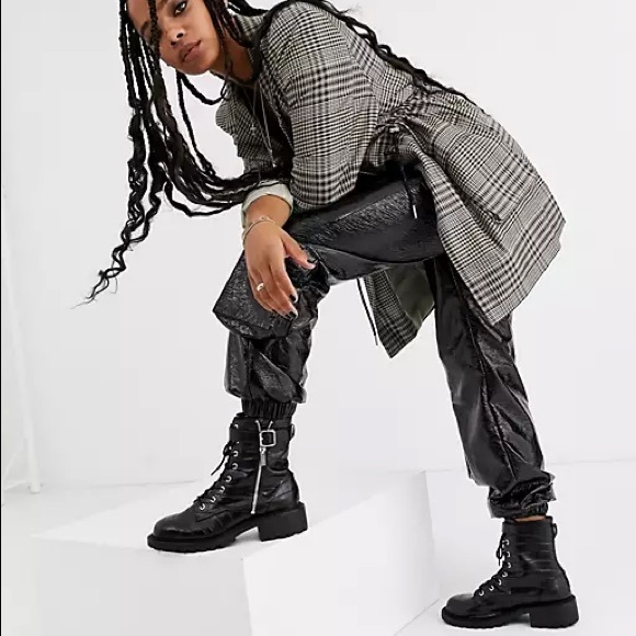 ASOS Design Vinyl Jogger with Utility Pockets - Picture 2 of 4